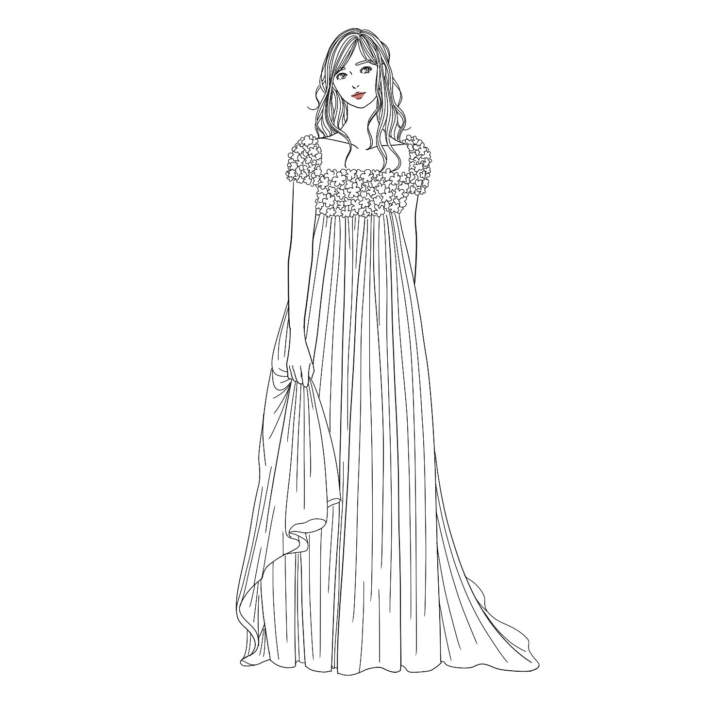 Twitter 上的 Ishin ファッションイラストレーター ロマンティックなエンパイヤドレス ファッションイラスト ファッションイラストレーター ガールズイラスト シンプルイラスト 線画イラスト 白黒イラスト イラストすきな人と繋がりたい イラストレーター