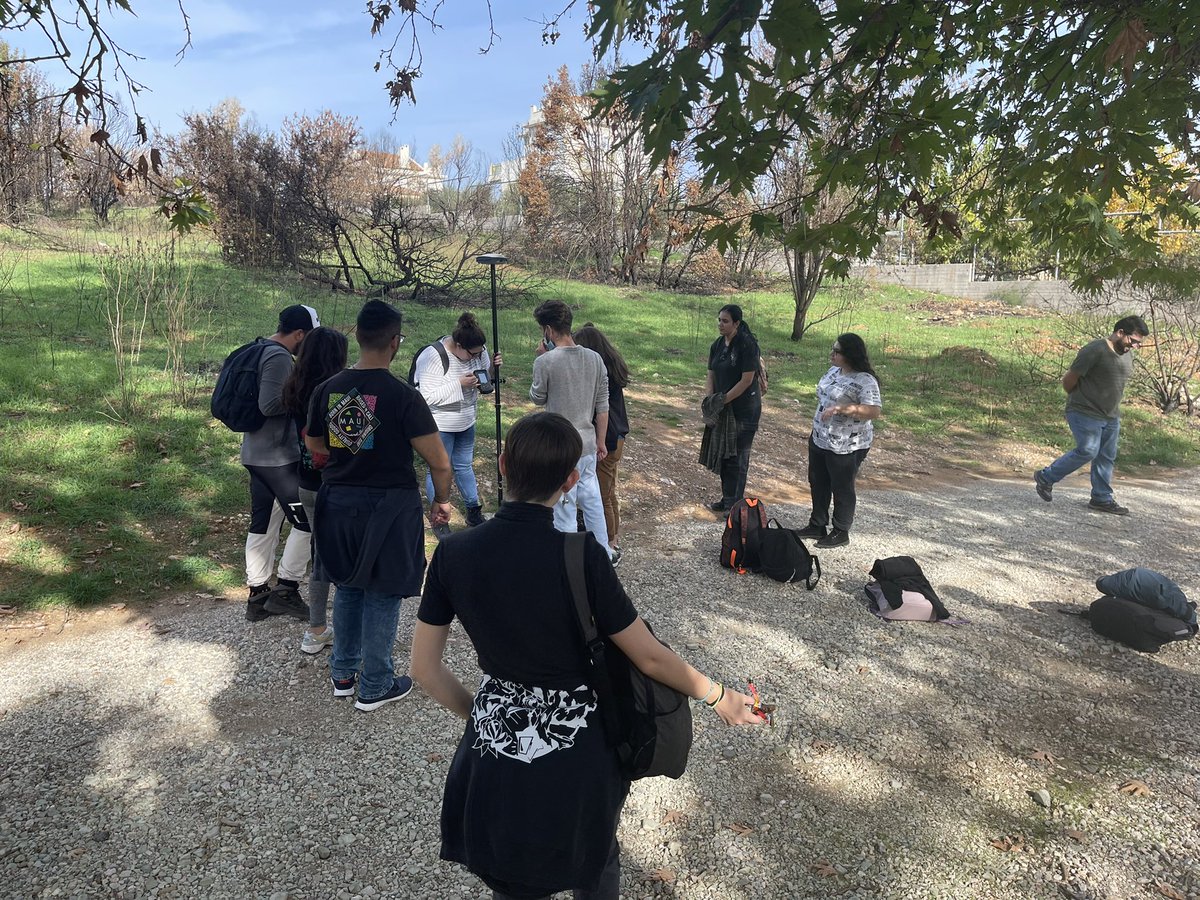 NikiEvelpidou's tweet photo. Service learning project. NKUA post fire fieldwork #wildlife #fieldwork #Athens #geomorphology #geology #facingfire @tzouxanioti @TheodorGavalas https://t.co/KH3UMH00pS