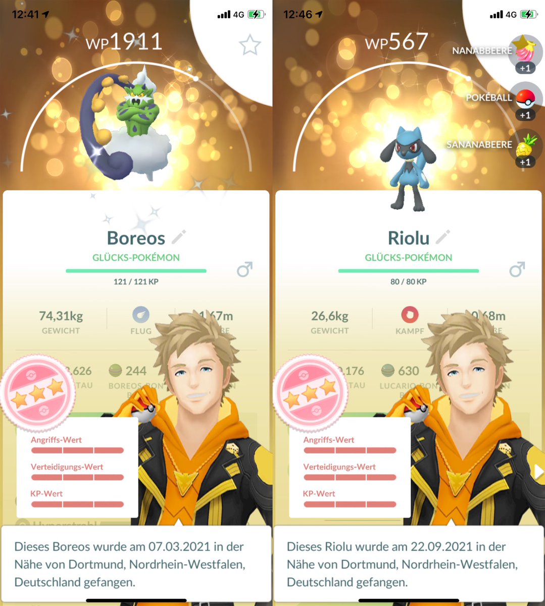 PaarmannJulien's tweet photo. NO FREAKING WAY!!! Back to back lucky hundos and a freaking shlundo!!!!! 💯 💯 
My luck in the past 24 hours went through the roof 🤩🤩
#Pokemon
#PokemonGO 
#shlundo
#shinypokemon 
#wayToMuchLuckWTF https://t.co/gYJI64RAQR