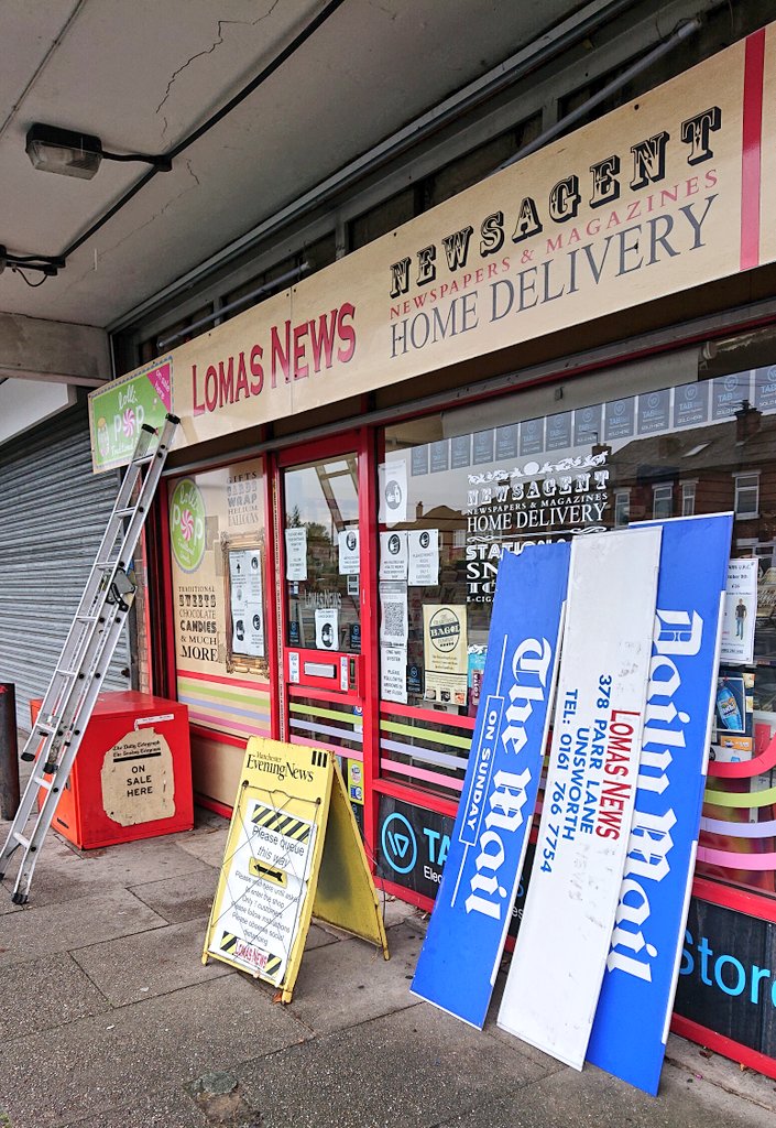 LOMASNEWS's tweet photo. Nice upgrade for the shop this week. New facia supplied and fitted by @thetimes We also had all exterior lights upgraded to eco friendly L.E.D units by Trev from ATM. https://t.co/B1wF6H5v8j😎
#Newspapers #weekendpapers #Saturdaypapers #Newsagents #Unsworth #homenewsdelivery https://t.co/rsNsBPwgpq