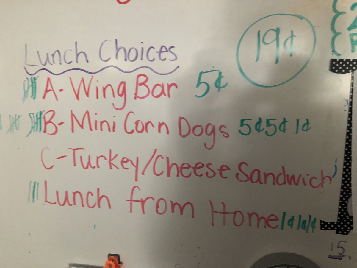 MrsFunk1's tweet photo. We have been changing lunch tallies to penny and nickel values. Then we use it to check if we received everyone’s lunch order. 😉 @EzraElementary #connections #LearningAllAround https://t.co/HcL0CLaXrb