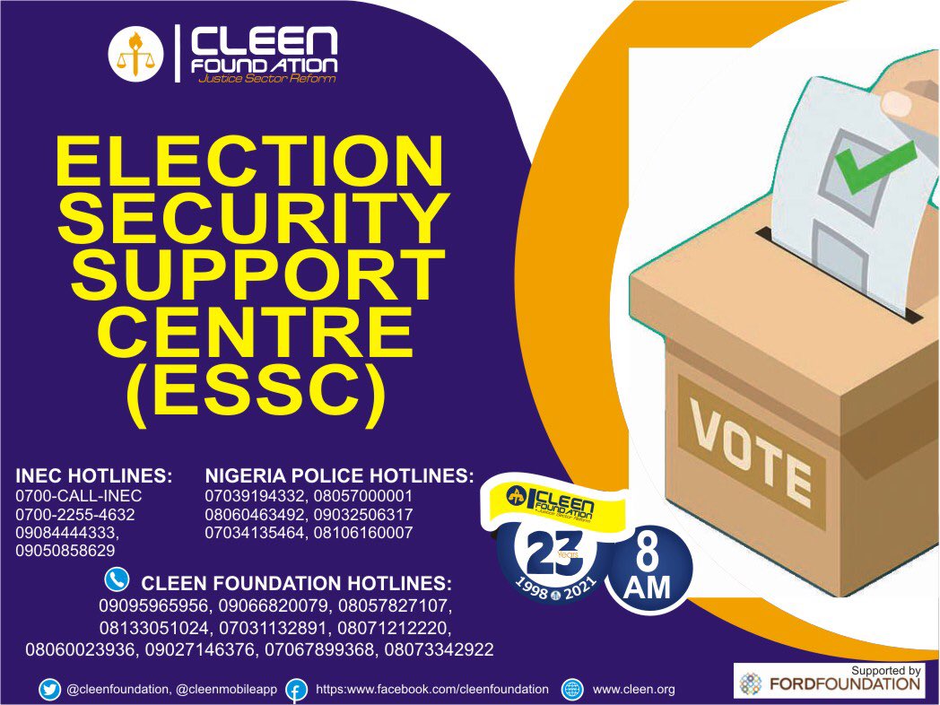 cleenmobileapp's tweet photo. Ndi Anambra, do you have any real-time events/concerns about #AnambraDecides2021 you would like to report? These are the hotlines to call. https://t.co/41OUSKAcdj