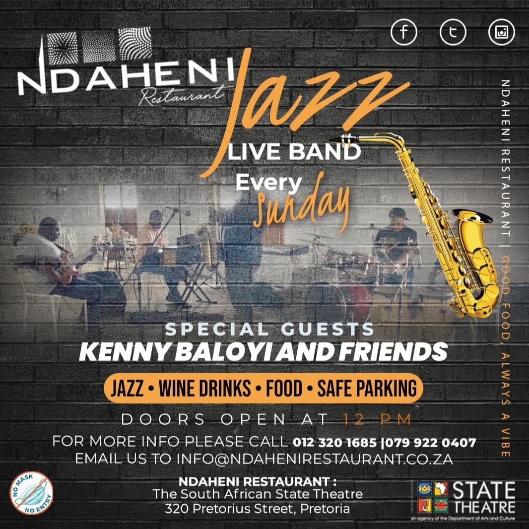 NdaheniRest's tweet photo. Sunday is JAZZ, WINE and good FOOD at our PLACE @ State Theatre Pretoria 

WALK IN or BOOK: info@ndahenirestuarant.co.za
Tel:012 320 1685
Cell 079 9220407

Ndaheni Restaurant AND Bar
" Always a Vibe"

#AlwaysAVibe
#NdaheniRestaurant https://t.co/EkHcKm78jq
