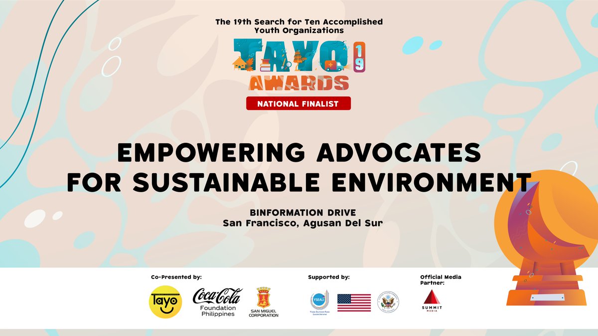 TAYOawards's tweet photo. Here is our fourth batch of National Finalists 🌟
@fhmomscommunity | @TabangSikad_CDO | Kristiano-Islam Library Inc., | Empowering Advocates For Sustainable Environment https://t.co/w0DGQwS7O6