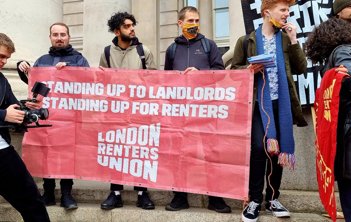 radicalhousing's tweet photo. London Renters Union at the #COP26 London demonstration - Housing Justice = Climate Justice https://t.co/L8UjSOcrs1