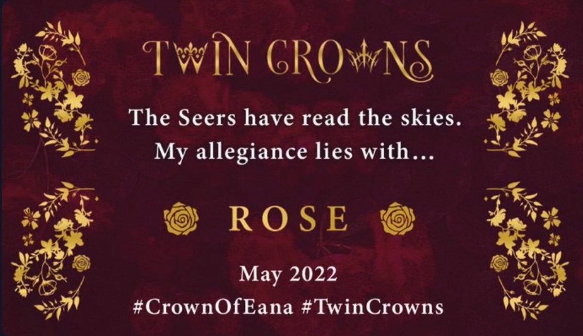 After receiving the most gorgeous letter this morning, I can now declare that my allegiance lies with Rose 🌹 
#CrownofEana #TwinCrowns