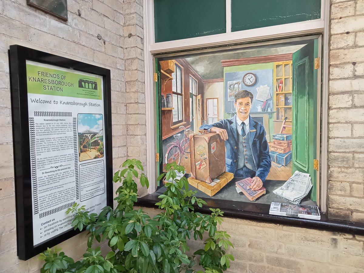 JSilloth's tweet photo. Some great tromp d'oeil windows in Knaresborough. The roundhead and cavalier is a classic as is the one at the station ticket office. #exploringbritain https://t.co/JaPT1aWEuC