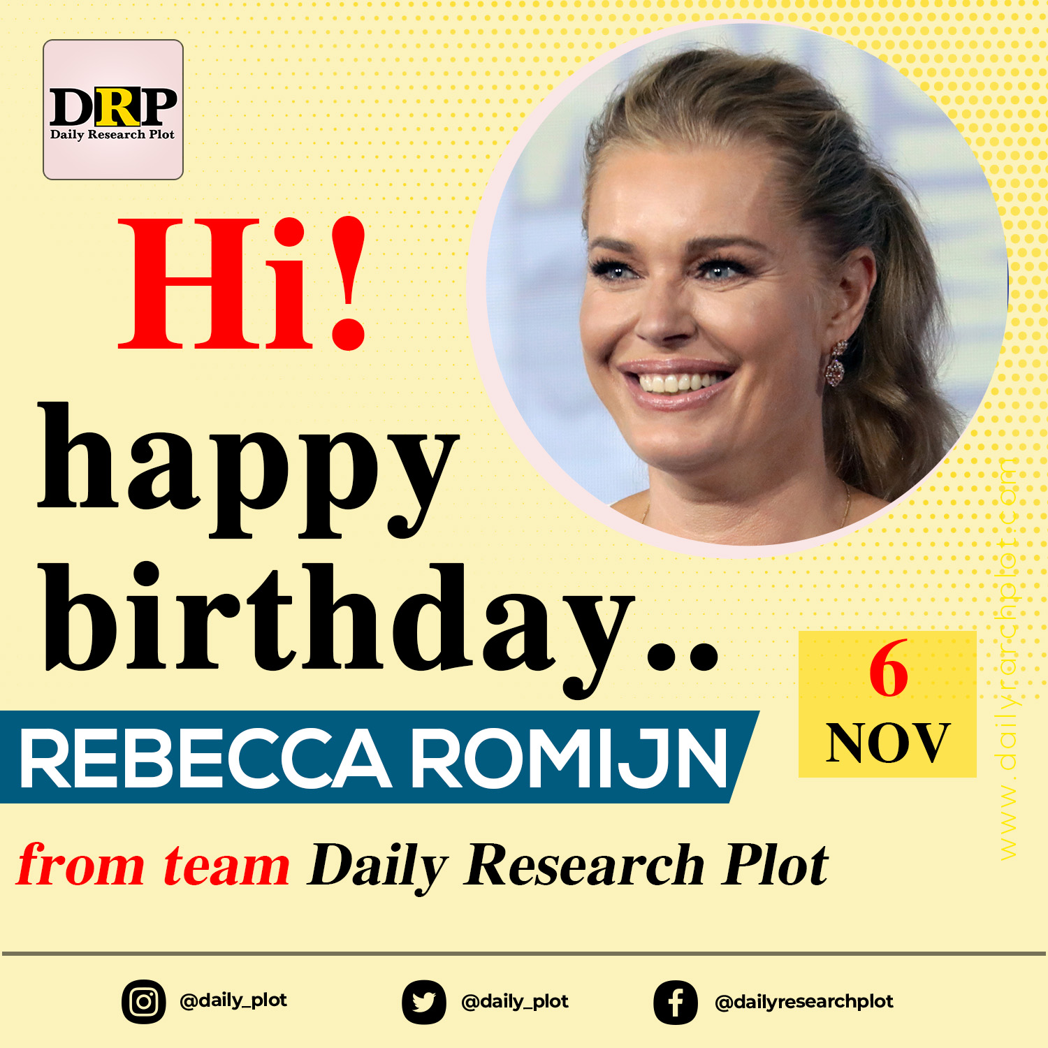 Happy Birthday...
Rebecca Romijn    