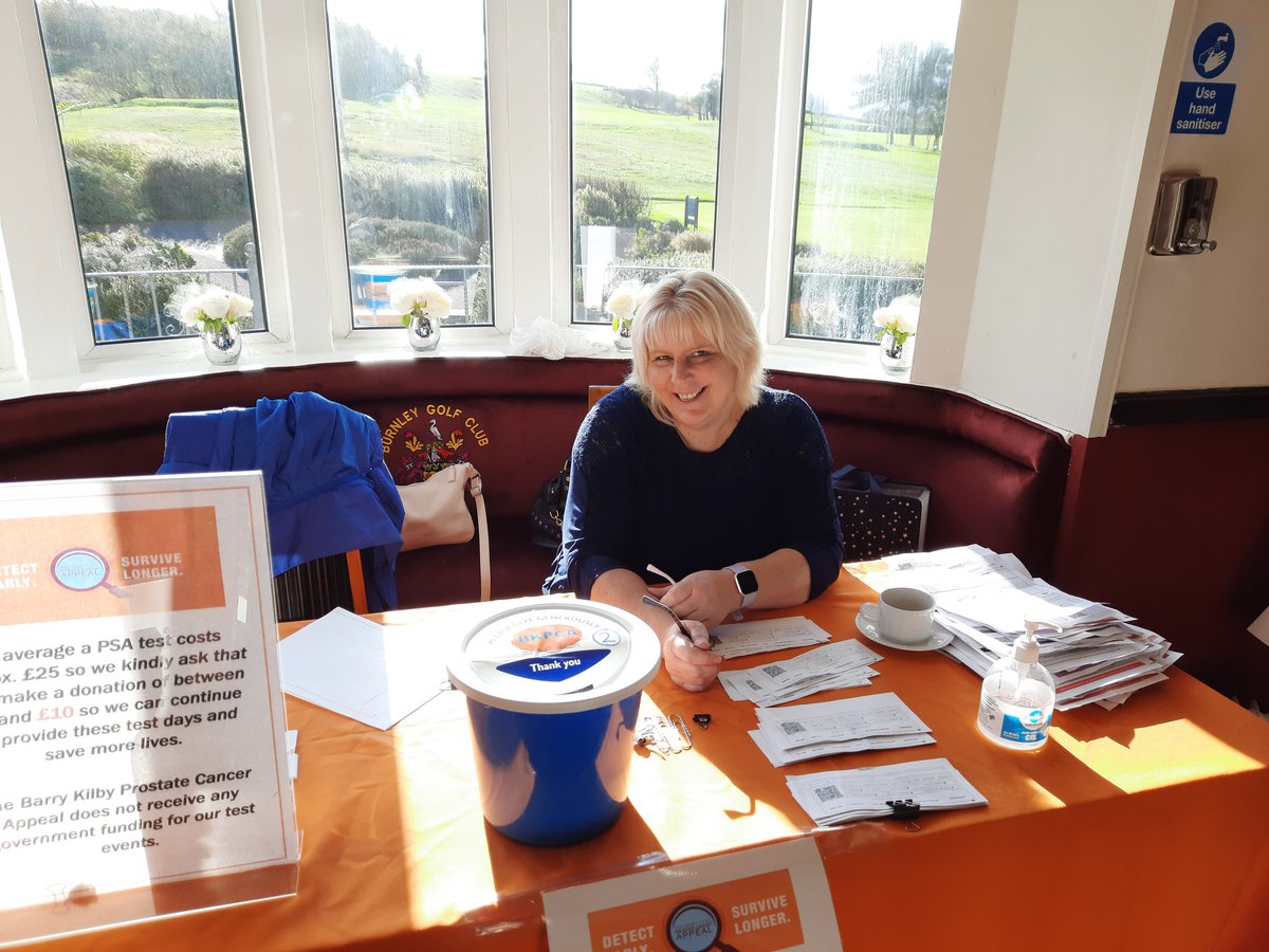 BKPCAppeal's tweet photo. Our fantastic team of volunteer Phlebotomists have tested over 100 men so far! A lot more still to come πππ§‘
@burnleygolfclub
#detectearlysurvivelonger https://t.co/s3F3QfC5zy