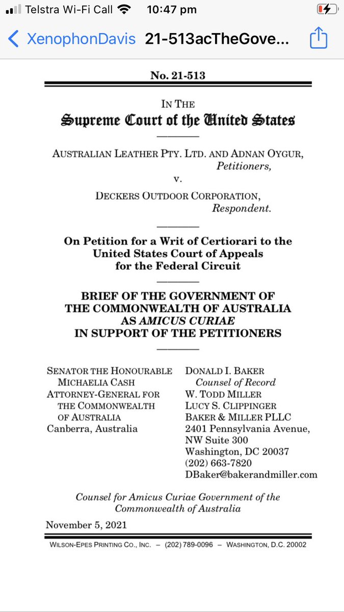 XDlawyers's tweet photo. BREAKING. Ugg boots.Australian government enters the appeal in the US Supreme Court to defend this national brand as ‘Amicus Curiae’. Thanks Australia. And thanks to years of hard work by Nick X. Good luck Eddie. https://t.co/I0GHORHHFv