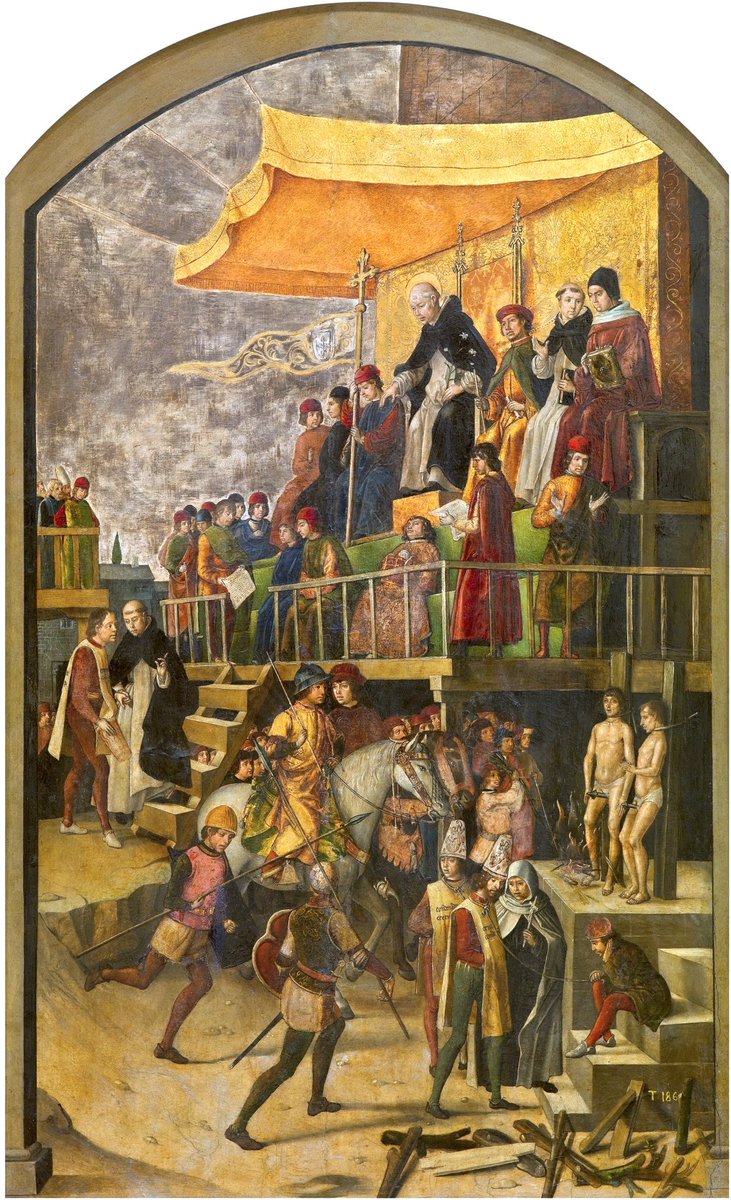 FC_AlbarregasC's tweet photo. Y no solo he servido para reinar, en el año 1478 fundé junto a @IC_AlbarregasC la Inquisición, asegurando una unidad religiosa, para esto tuvimos que expulsar a algunos judíos de la península porque no querían convertirse al cristianismo. #losiento #oslohabeisbuscado ⛪✝️🤞 https://t.co/DRQwQMHub1