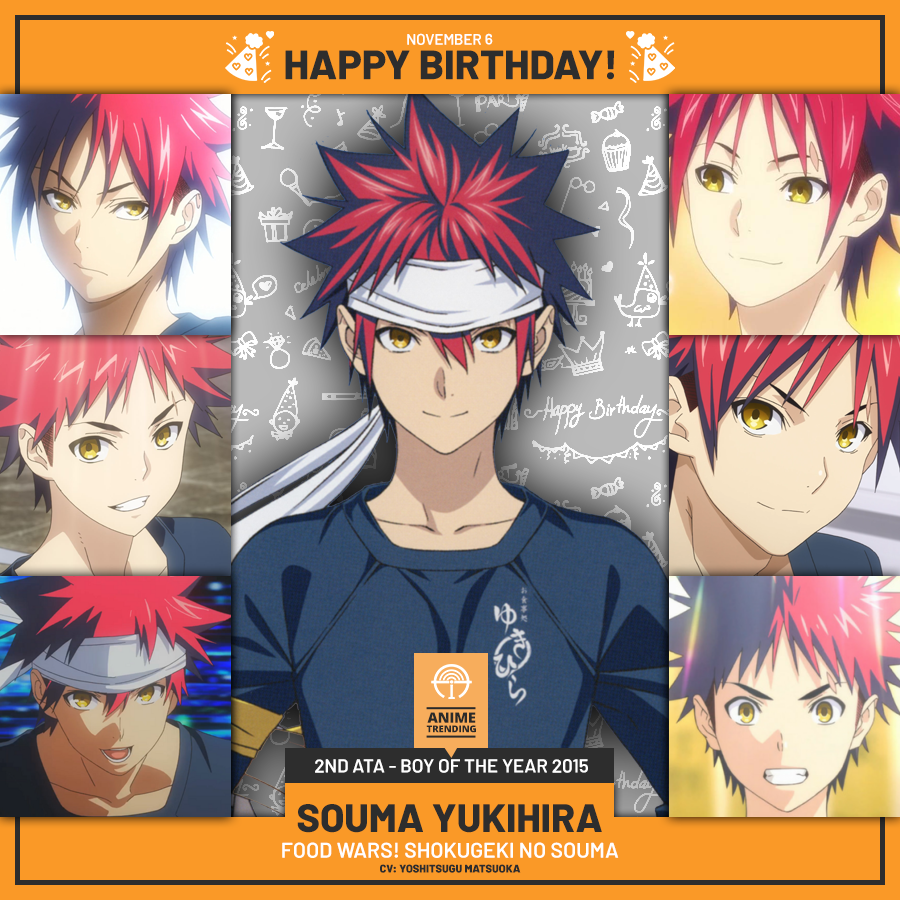 Happy Birthday, Soma Yukihira! 🔥 🍳via Food Wars! . . . #animes #animefans  #animefanatic #animelover #animelove #manga #mangafans #sentai #…