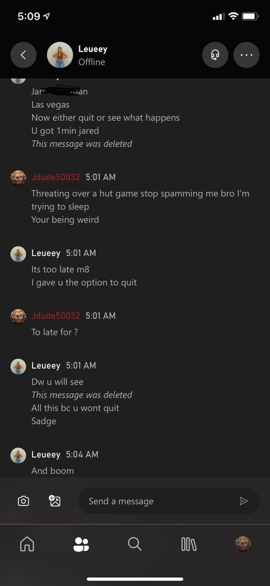 NoSleevesGaming's tweet photo. Ah we have hit the Doxxing phase of the #NHL22 freeze off era. 

If you enter into a game against @LeueeyEA make sure you turn your Xbox party settings to private. 

Brutal this kind of stuff goes on, be better. https://t.co/akQi5O9YWP