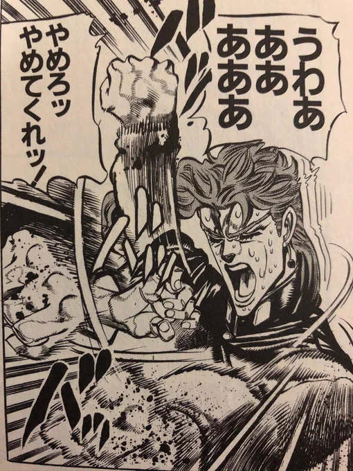 自分、ツイッター見てて虫画像がいきなり現れたら
だいたい花京院みたいな反応してる('ー`) 