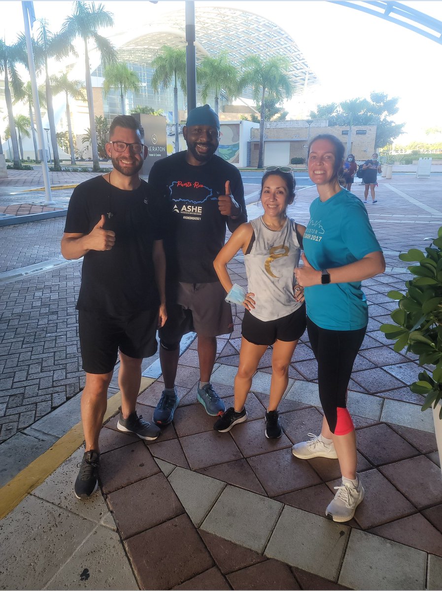 DMorganPhD's tweet photo. Great but hot #ASHEDash! Love making new running friends @Chris_Shemanski @corbinmcampbell! And thanks to @dra_lopez1 we did 3.5 miles - true #ASHELetes #ASHE2021 https://t.co/H7AABS5NoJ