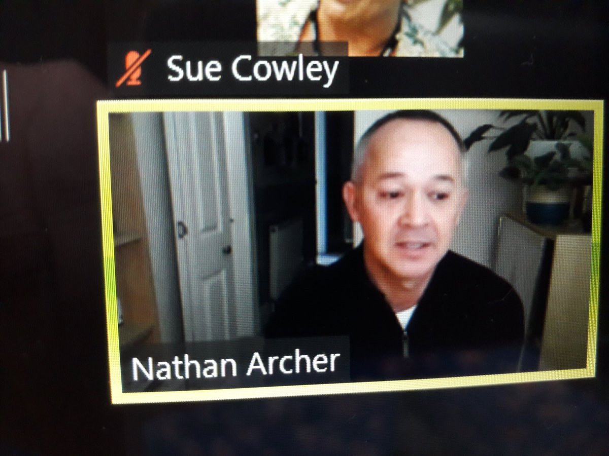 Sue_Cowley's tweet image. Listening to @NathanArcher1 talking about the experiences of the EY sector during the pandemic. Underfunding, working conditions hugely problematic. #EYFS #GiveThemTime
