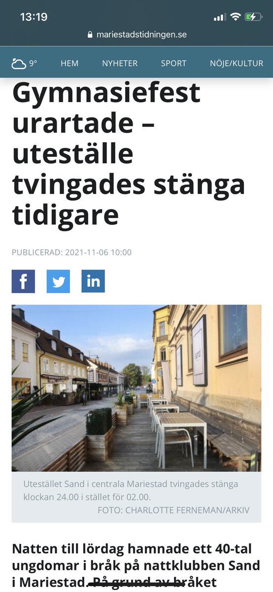 TV-Pucken på plats i stan, stökigt!