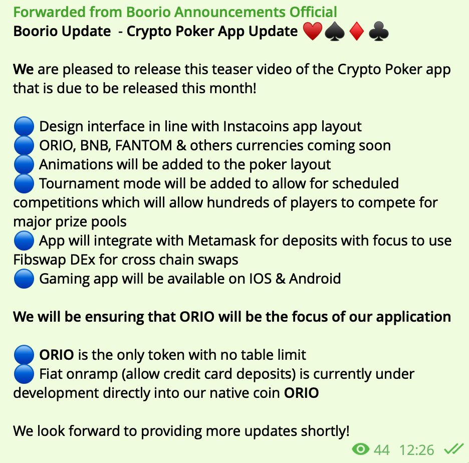 StevenAitchison's tweet photo. First look at Poker App for @ORIO 

This could really skyrocket @boorioofficial 

Coming out in a few weeks

#pokeronline #CryptoGaming #CryptoGems @FibSwap https://t.co/X7w3xRUySV