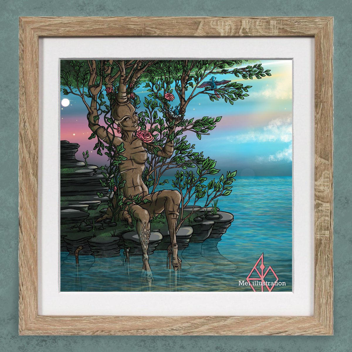 IllustrationMei's tweet photo. Even when your stuck, there is much to enjoy!
.
#Meiillustration #stuck #art #world #tree #treeGirl #rooted #livingtree #leak #dreams #dreamscape #birt #birtsnest #cute #love #life #natural #lonely #growth #ChristmasCards https://t.co/kAMqkSG4zv