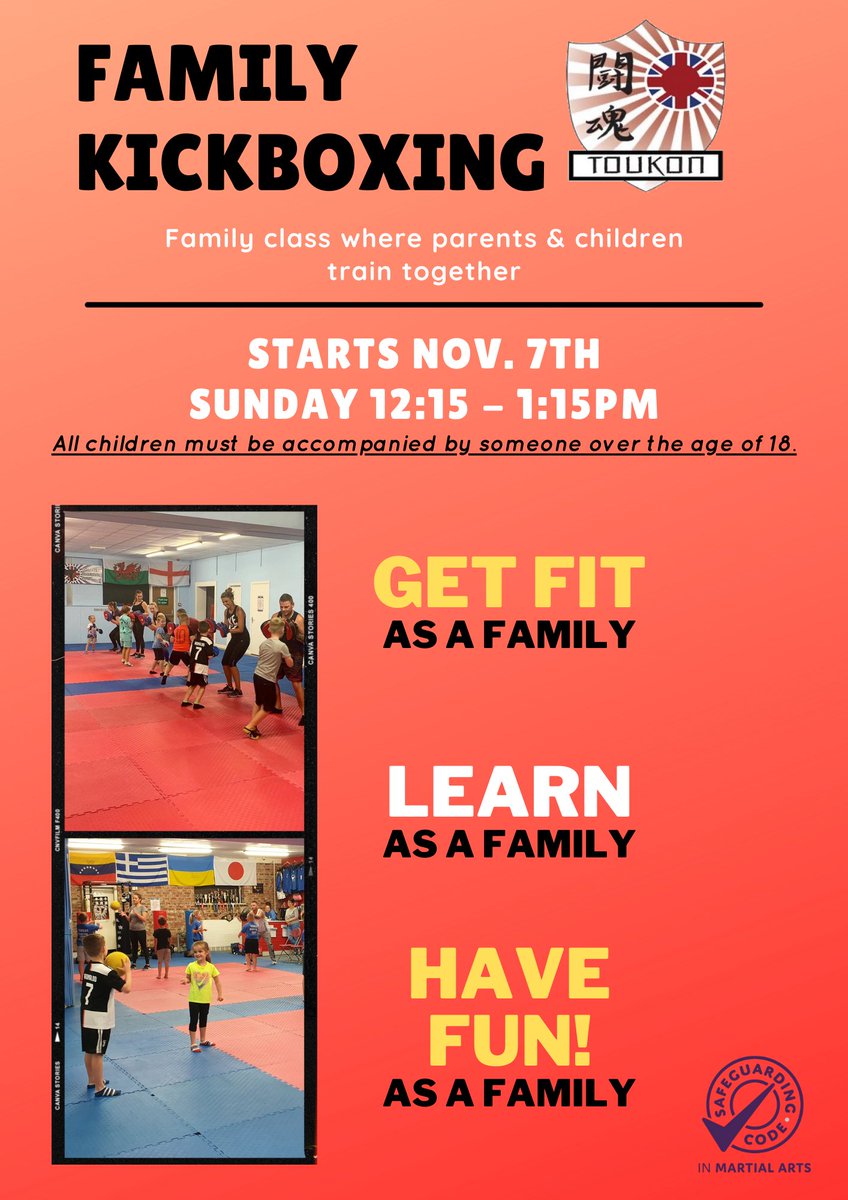 ToukonMA's tweet photo. 📢 Parents in Washington Great news!... 📢
FAMILY KICKBOXING classes are back! 👩‍👩‍👧‍👦

Due to popular demand we are bringing back our Family  Kickboxing classes!

📆 Sunday November 7th
⏰ 12:15pm - 1:15pm

🔸 Learn a new skill together
🔸 Get fit together
🔸 Have FUN together! https://t.co/MLPLtLmiIl