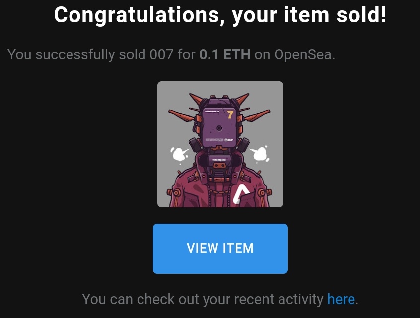akuesyazwan's tweet image. Successfully sold/flip MEKAPUNKS 007 at 0.1 ETH to @Valddc 

Mekapunks is a series of mechas by @AnalogiArt . Do check them out!

#mekapunks #NFTCommunity #nft