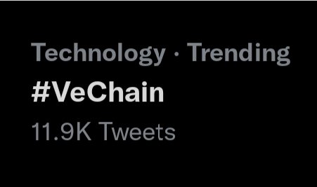 It's TRENDING again!

Retweet and comment #VECHAIN / $VET

How many days in a row can we send it!?
