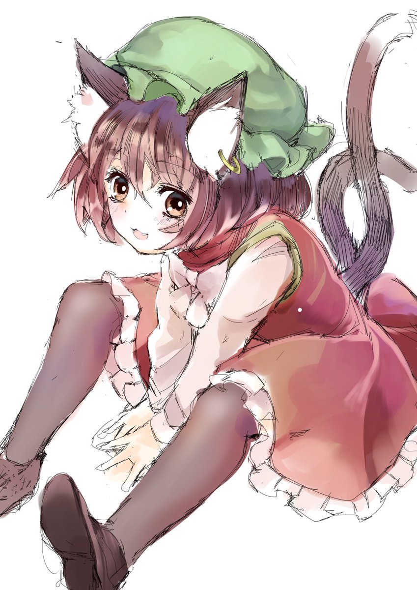 橙(東方プロジェクト) 「」|ふみ切のイラスト