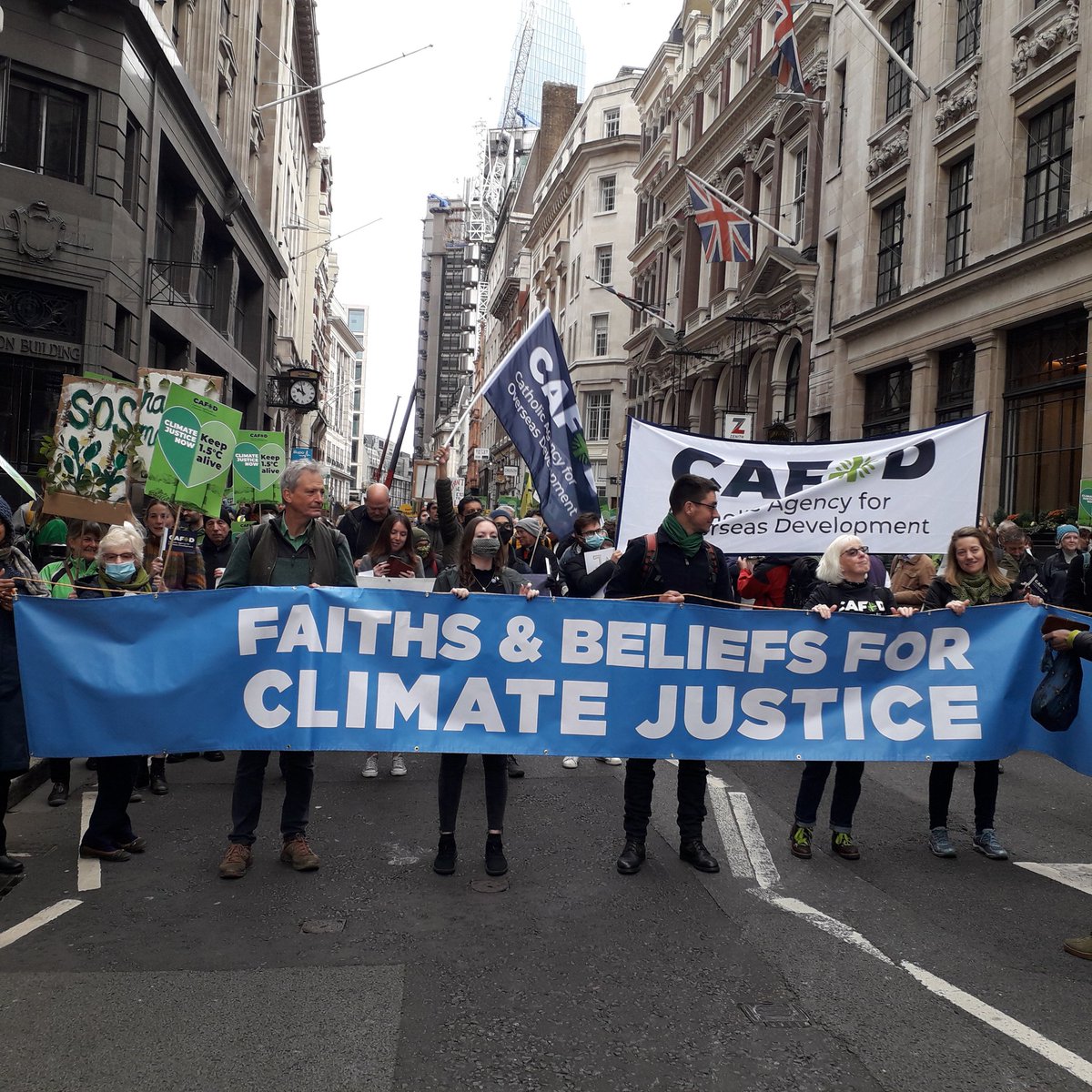 I’m marching at the global day of action alongside <a href="/CAFOD/">CAFOD</a> supporters and communities across the world. Together we’re calling on the UK government to ensure these climate talks deliver climate action! #COP26