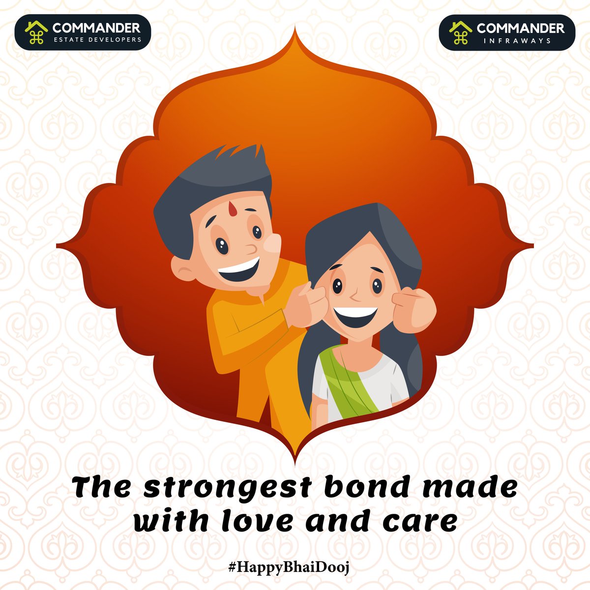 Commandersgroup's tweet photo. Give all love and care to your bhai because love is unique and the bond is strong

Visit our site: https://t.co/tdRCmig3Sq
Contact us : 7620440000 / 02227464512

#bhaidoojspecial #Diwali #bhaibehen #brothersisterlove #HappyBhaiDooj2021 #BhaiDuj2021 https://t.co/qSOwMv9GdI