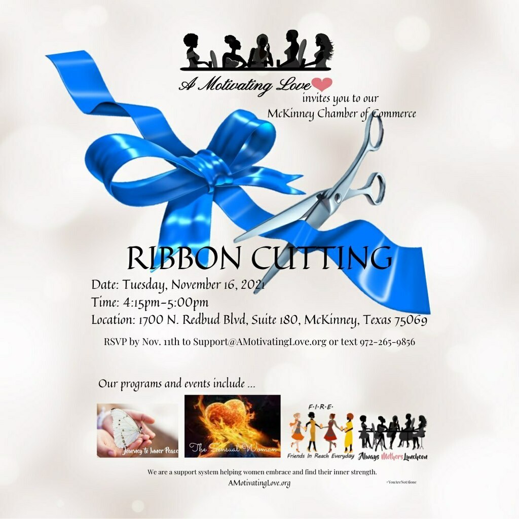 AlwaysLuncheon's tweet photo. A Motivating Love’s Chamber Ribbon Cutting⠀
As we do not have our own space YET, we will hold our ribbon cutting at the chambers office and you are cordially invited!⠀
This is an opportunity to meet the members of our team (https://t.co/C0IeTni4SA) a… https://t.co/8SOAr4kZ7o https://t.co/YZFOl7K2vq