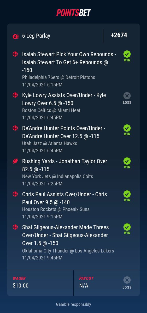 AvantTy1996's tweet photo. Check out this bet I placed at PointsBet https://t.co/HFesjYeDdn #KarmaKommittee https://t.co/QytDAQjgcS