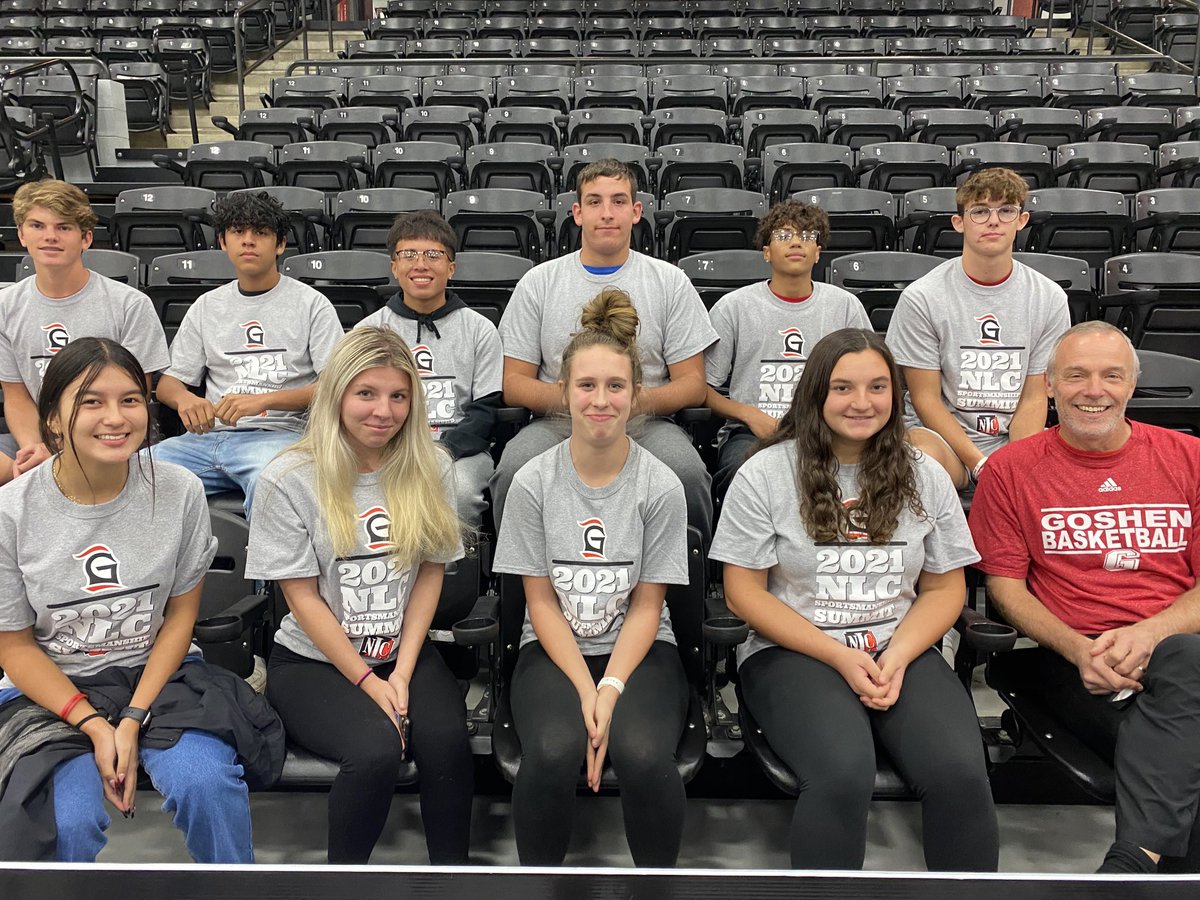 GoshenAD's tweet photo. NLC sportsmanship summit was on Monday! I was lucky to spend the day with 10 RedHawk students! #insideoutinitiative https://t.co/DlK5yspSGy