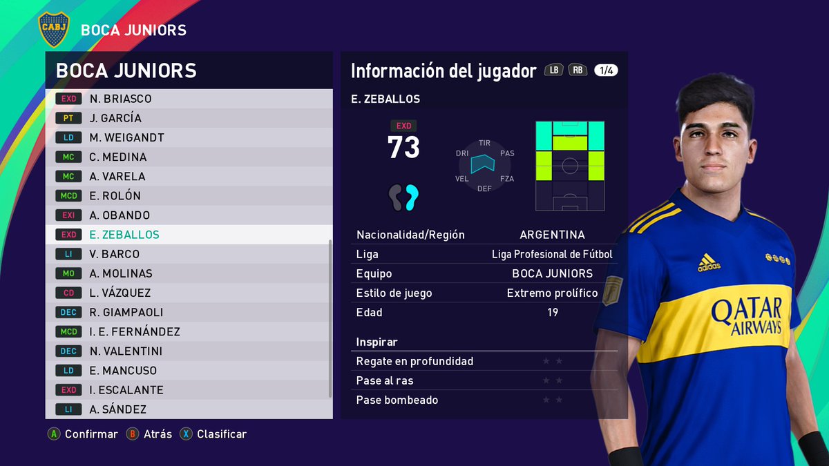 LatinPatch's tweet photo. Exequiel Zeballos - Boca / Seleccion Argentina
♥ SOLO EN LATIN PATCH ♥
@EditemosPES #LatinPatch #PES21 #PC #Boca #Zeballos #seleccionargentina #argentina #pespatch #facemaker @BocaJrsOficial https://t.co/cAJ9LkLrgz