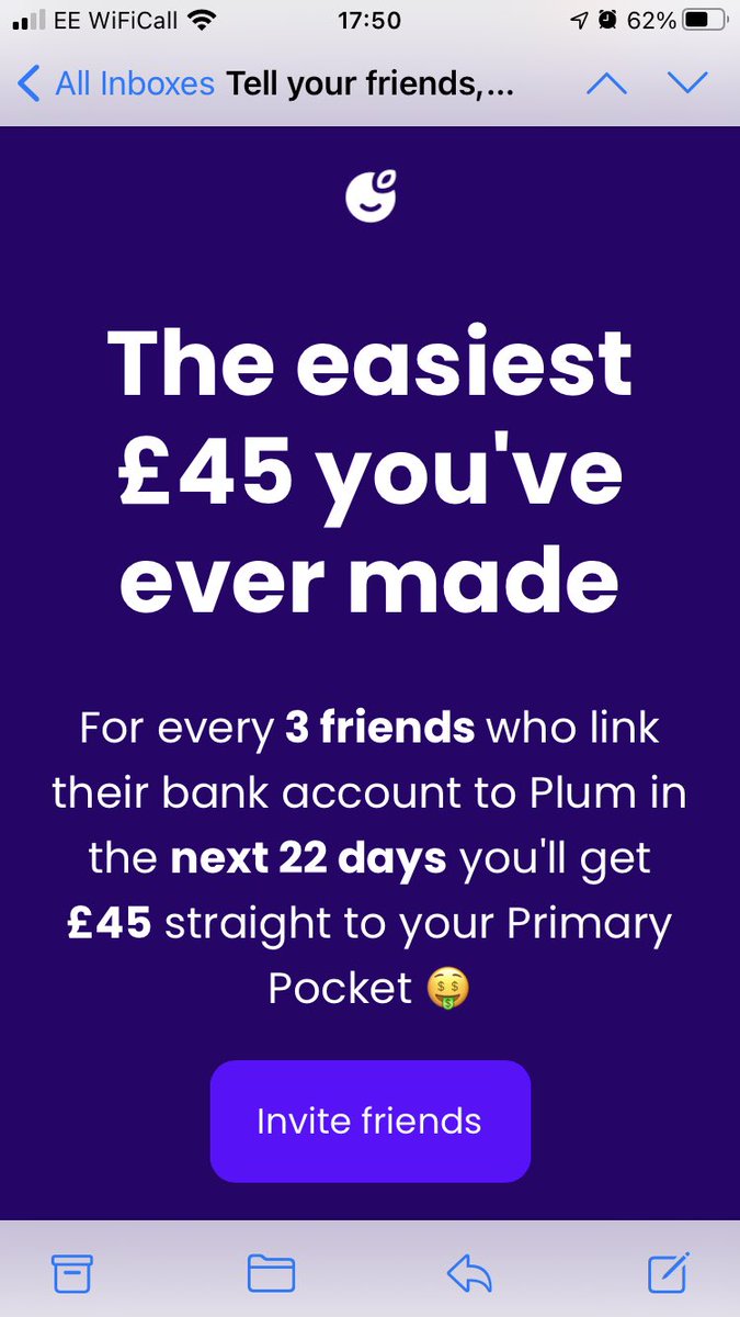 SavingMoney365's tweet image. Go go go! X friends.withplum.com/r/QzPaxD