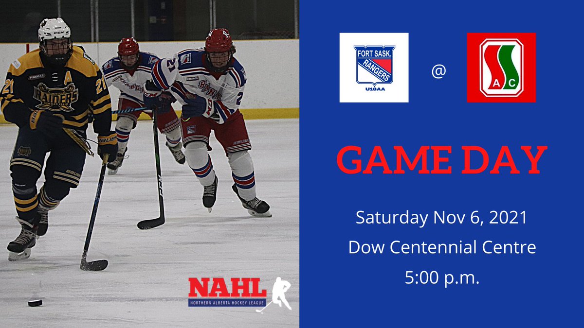 RAC_U18AA's tweet photo. Come on down fans!  Your U18AA Rangers are home later today to take on the @ssachockey U18AA Canadian Brewhouse!  See you there! 
#rangerpride #rac #nahl #redbuckets #believe https://t.co/tA2eB6xahL