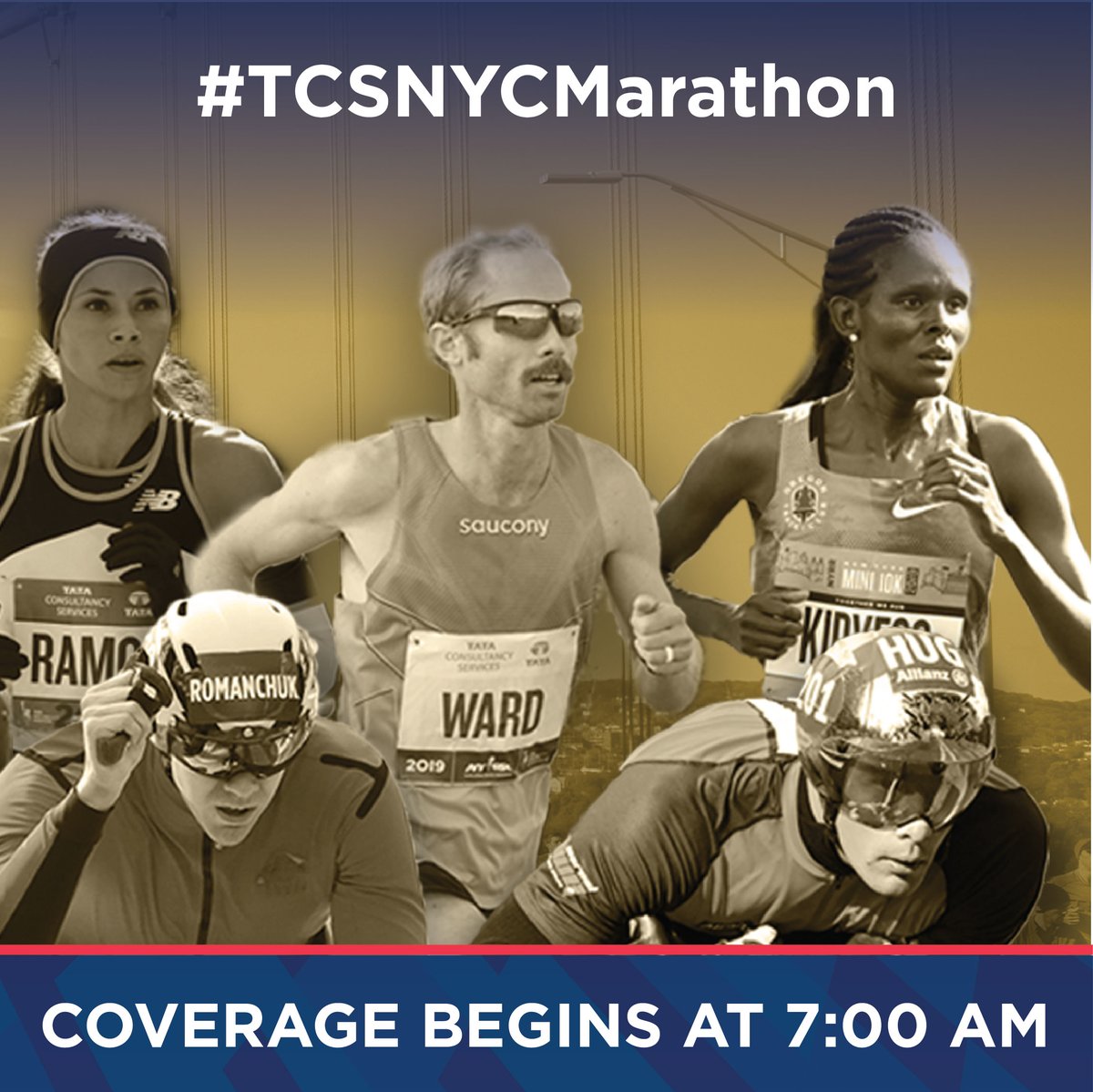 nycmarathon's tweet image. The stars have aligned to take on the #TCSNYCMarathon! 

Watch our celebration of #50YearsRunning on Sunday, November 7th starting at 7am ET on @ABC7NY (tri-state) and 8:30am ET on @espn (national)