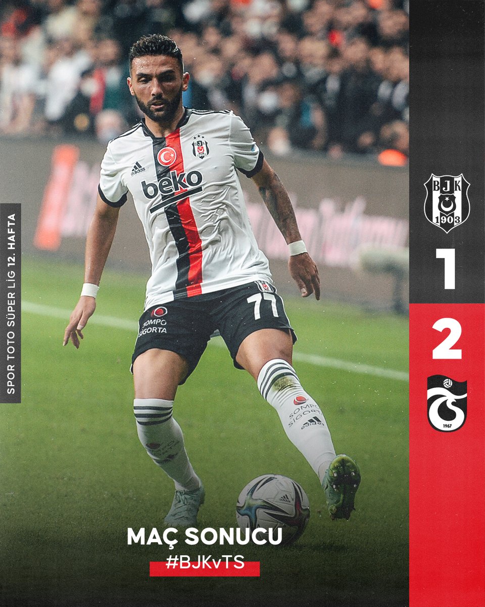 Besiktas's tweet photo. Maç sonucu.

#BJKvTS | 1:2 https://t.co/NreqY7e75j