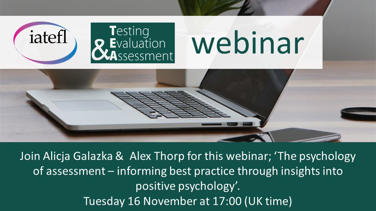 iatefl's tweet photo. Join #IATEFL #TEASIG and Alicja Galazka (University of Silesia) & Alex Thorp (Trinity College London) for this webinar, looking at "Why do many #learners feel alienated or intimidated by #assessment, and what can I do about it?"
Register here: https://t.co/2UZox232fC
#elt https://t.co/WVudFiwfoQ