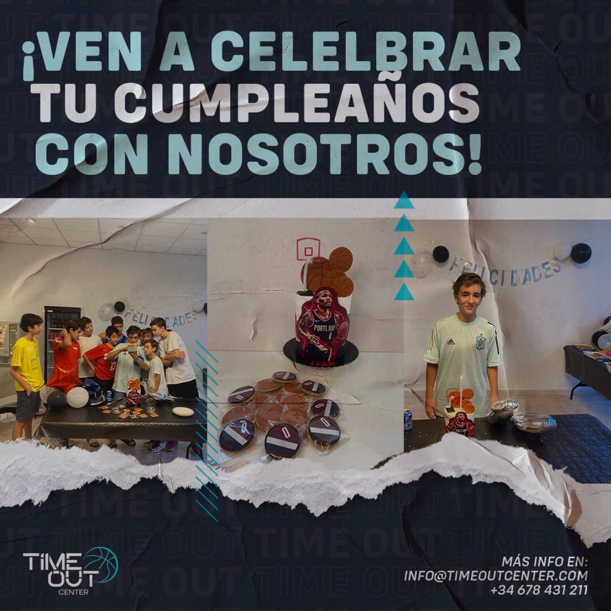 timeout_basket's tweet photo. ¿No sabes donde celebrar tu cumpleaños?
Qué te parece hacerlo en el Centro más divertido 😍
¿Cómo puedo obtener más información? 👇🏼
📧 info@timeoutcenter.com
👉🏼 En Time Out Center
📞 678431211 ; 672399470; 692403658
#timeout #timeoutcenter #baloncesto #timeoutbaloncesto https://t.co/7rBJbKbiL3