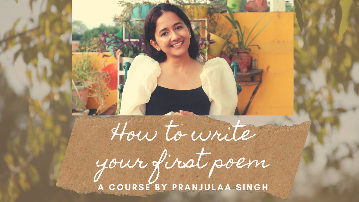 PranjulaaSingh's tweet photo. Check out my new class: "First Poem: Write an original poem of your own". Get @Skillshare Premium free for 1 month. https://t.co/KUOlxzjFAT 

#poem #Online #DigitalIndia #learning #writer #Original https://t.co/uASqB8mKzK