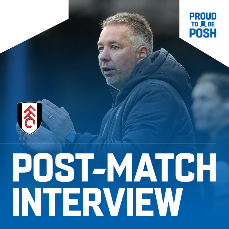 theposh's tweet photo. 🎥 Darren Ferguson believed his side should have got something from the Championship clash with in-form Fulham and spoke of his frustration at a missed opportunity in the post-match interview.
#pufc #PETFUL