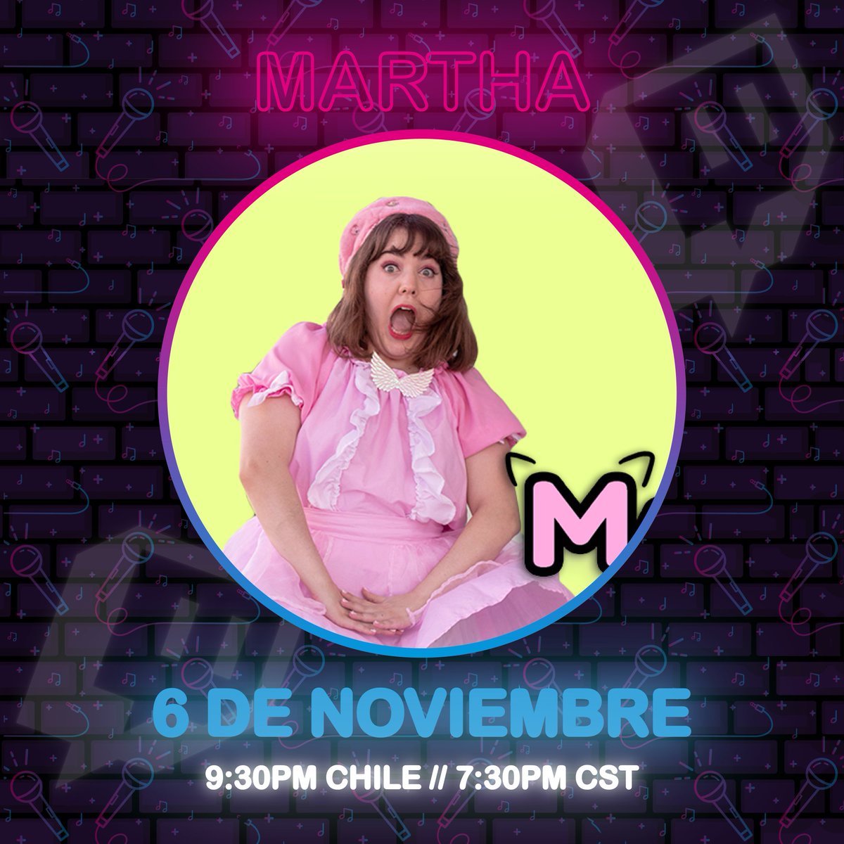 at_fest's tweet photo. ¡Estamos de vuelta anunciando nuestra serie de conciertos virtuales!

Esta semana es el turno de  @meowitsmartha, quien nos traerá un show variado de canciones. 

¡No te pierdas su concierto este 6 de Noviembre a las 9:30 (hora de Chile)! 
 https://t.co/Xk6eZrDh31 https://t.co/YHouoW8pd6