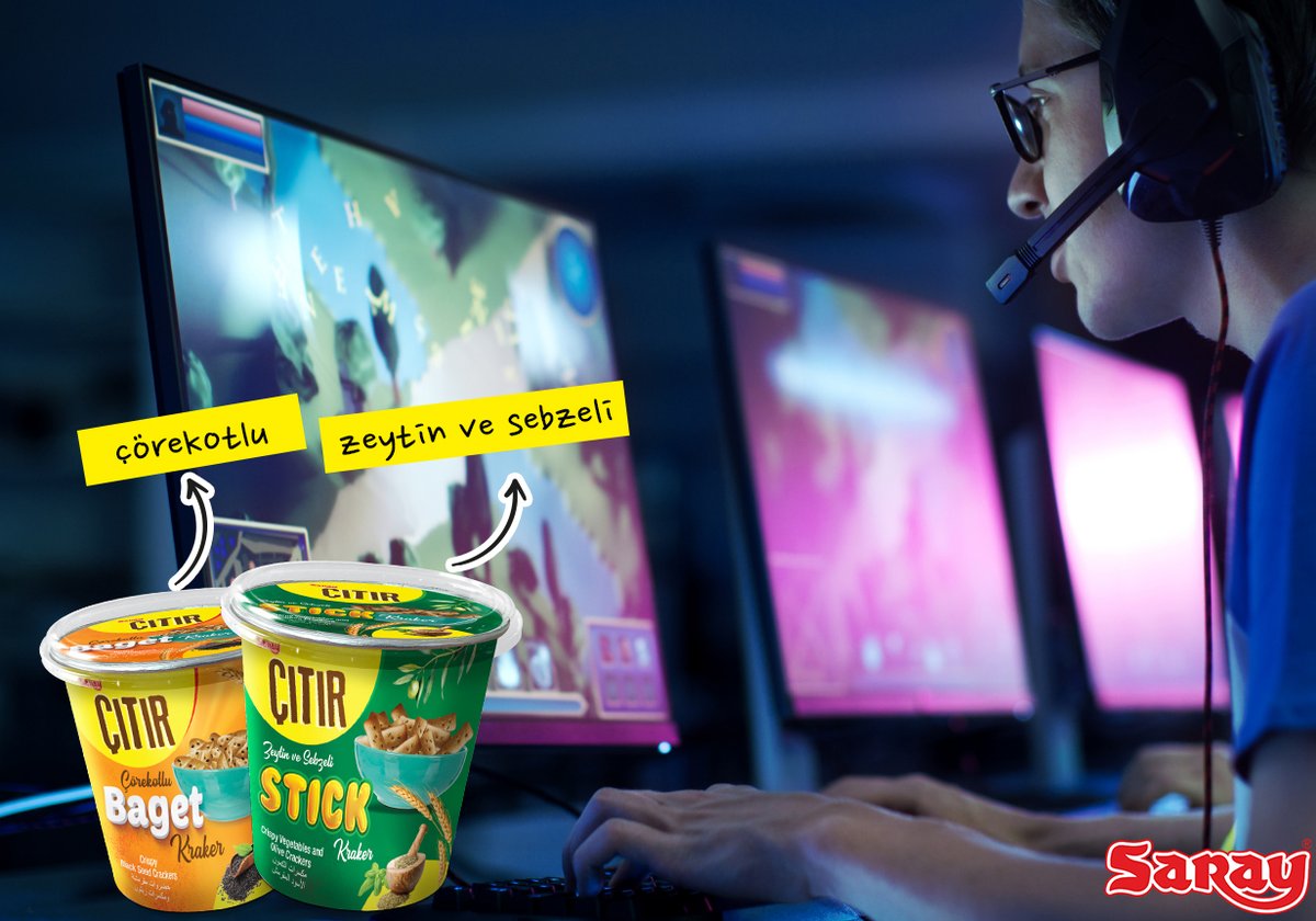 Ödüllü Yarışma 🎁
Gamerların oyun molalarına lezzet katan kraker; Saray Çıtır Kraker 😊
🎁<a href="/Saray_Biskuvi/">Saray Bisküvi</a> ‘yi takip et,
🎁 Bu iletiyi beğen ve RT yap,
🎁 Yoruma #SarayBisküvi yaz,
Lezzet paketi kazanma şansı yakala!

#SarayBisküvi #Çıtır #ÇıtırKraker  #çekiliş #çekilişvar