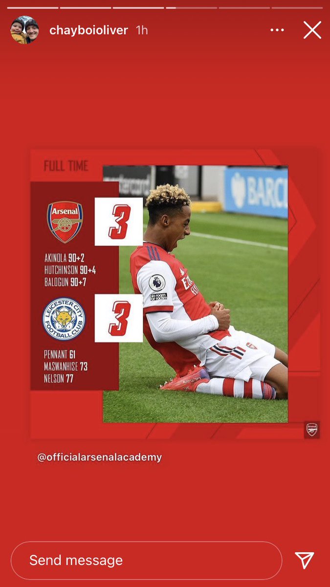 MartinPNut's tweet photo. @SherborneTownFC You think we left it late today, check out Arsenal academy result #betterlatethannever #Zebras https://t.co/C91cU8iBkq