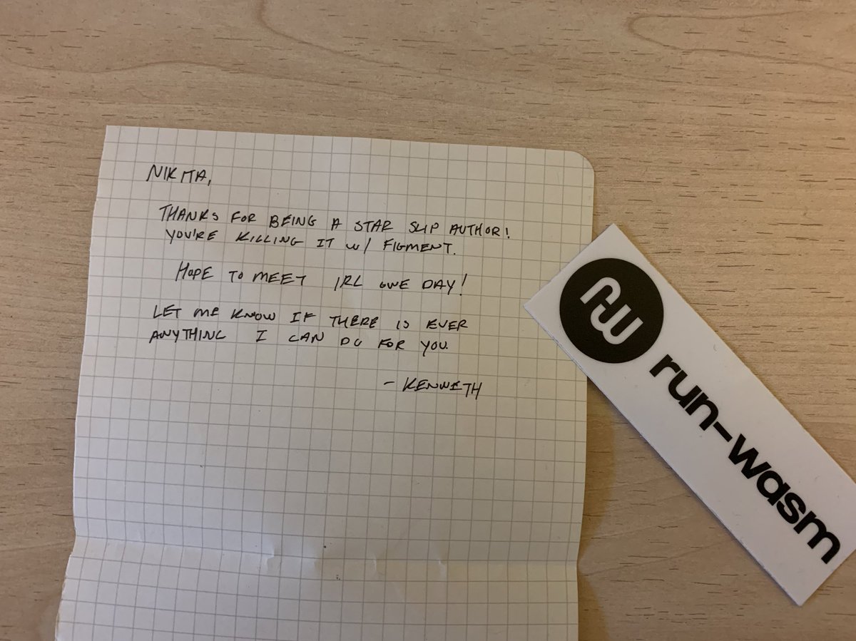 nikita_builds's tweet image. Found out I had an unopened package with my @SlipApp swag in it and an awesome message from @KennethCassel!

Just in time for my birthday too🎉

Gonna be rocking this all day 🙂