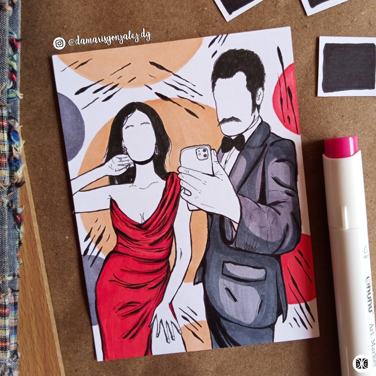 AndreinaGPll's tweet photo. A drawing of you two @ozgecangurel @SerkanCayoglu 😎❤🎨 My friend's son wanted to make one too🤭 https://t.co/t4LC6qt5Eo