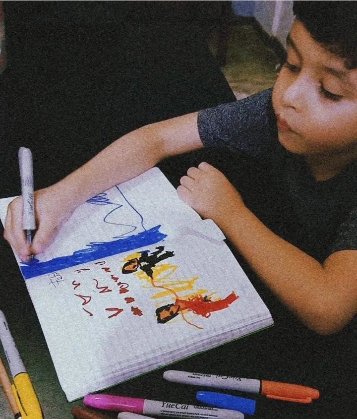 AndreinaGPll's tweet photo. A drawing of you two @ozgecangurel @SerkanCayoglu 😎❤🎨 My friend's son wanted to make one too🤭 https://t.co/t4LC6qt5Eo
