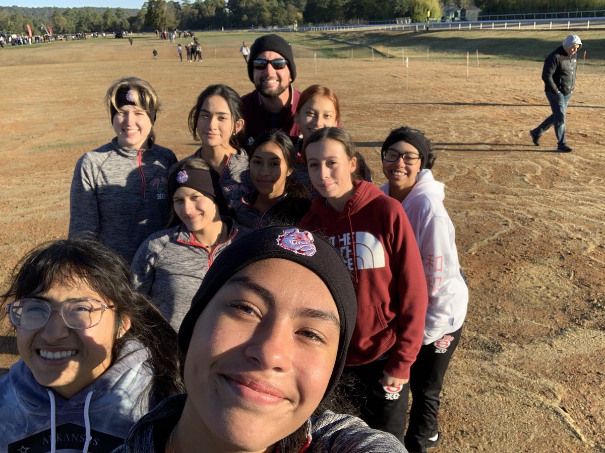 RedDogXCTF's tweet photo. Lady Red Dog XC team had a great showing at 6A State meet on Thursday! 4 New PRs &amp; the team finished 7th overall!! https://t.co/DTDuUPE07u