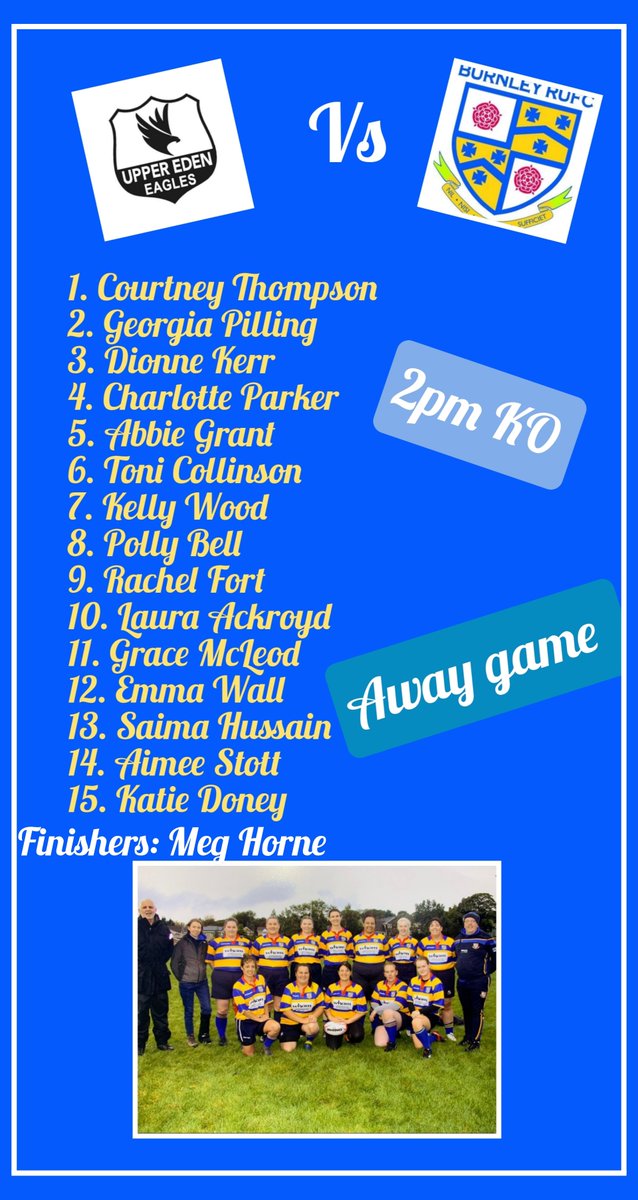 BRUFCLadies's tweet photo. Our squad is ready and raring to travel to Upper Eden tomorrow 🏉💙
#ladiesrugby #awaygame #squad https://t.co/4PYEynmo7S