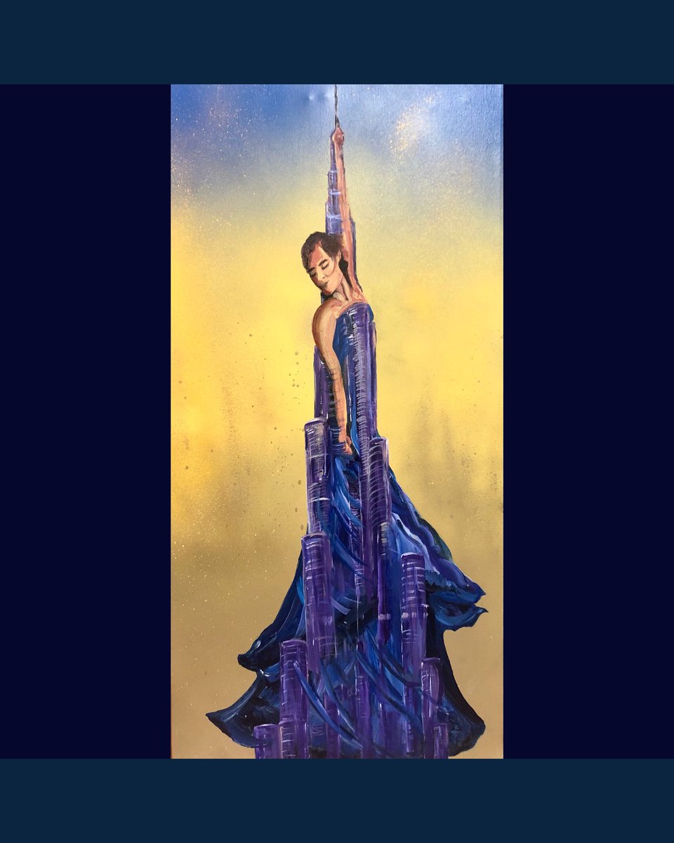 The Skyscraper’s Dress- Acrylic Paint on Canvas- 91cmx46cm- Ghia, November 2021  instagram.com/p/CV8AwERpY1X/…